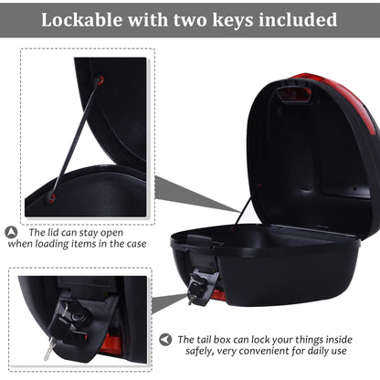 30L Motorcycle Tail Box, Top Case, Helmet Carrier, Lock Included Automotive at Gallery Canada