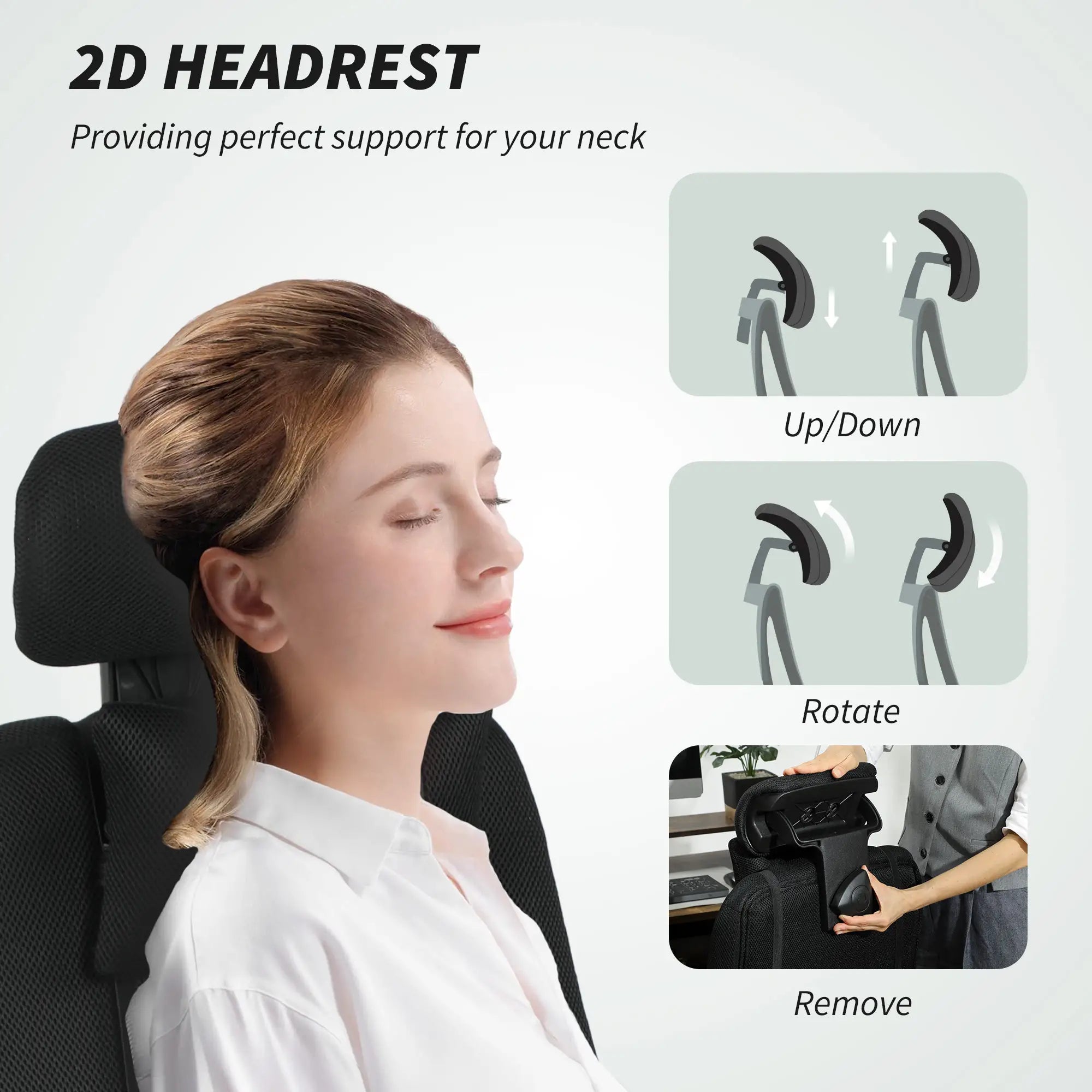 Ergonomic Executive High Back Office Chair, Footrest, Lumbar Support, Black Executive & Manager Chairs at Gallery Canada