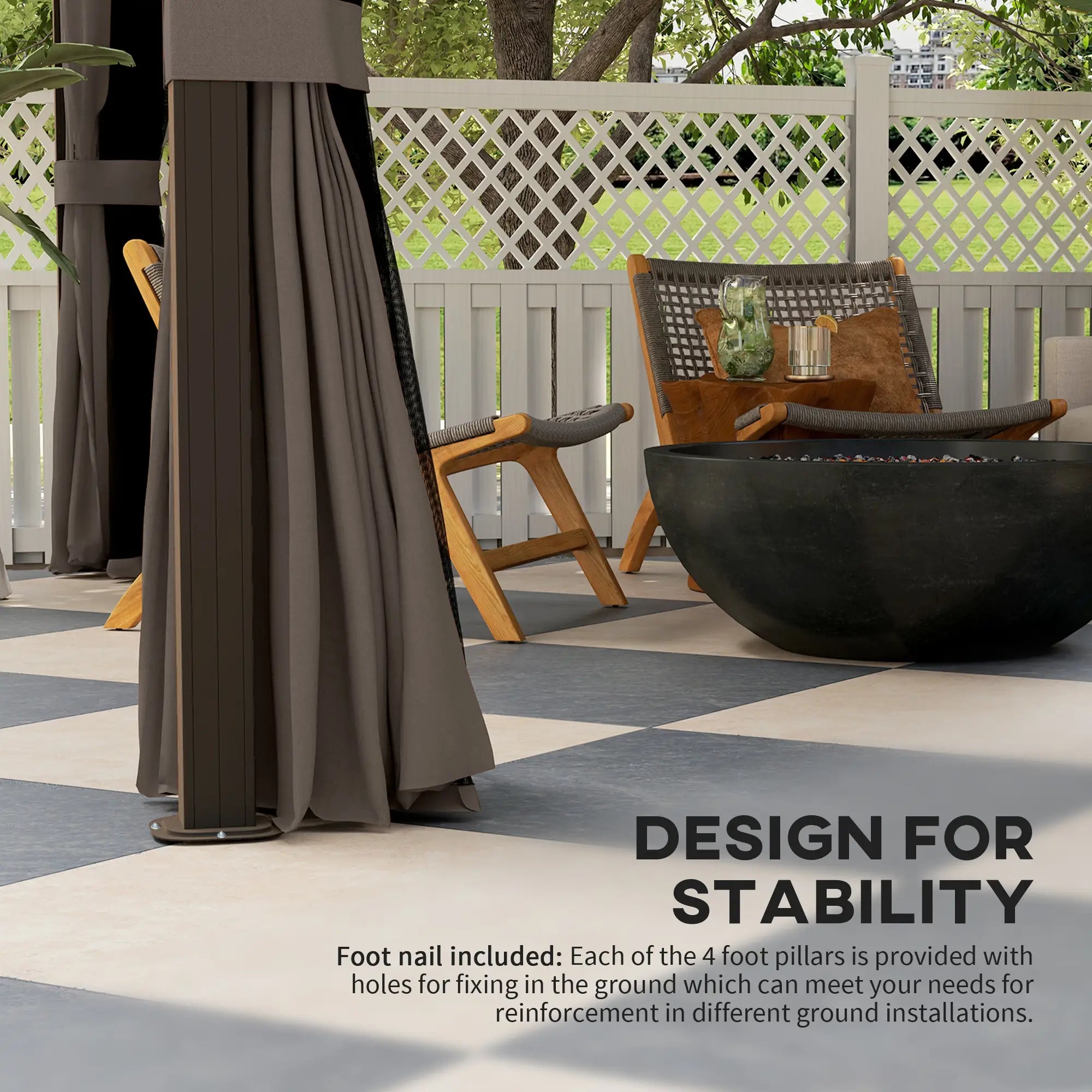 10' x 12' Hardtop Gazebo, Aluminum Frame, Coffee Gazebos at Gallery Canada