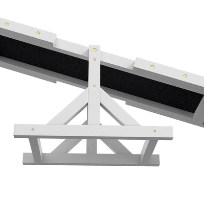 Wood Pet Seesaw, Dog Agility Training Equipment, Weather Resistant, White Dog Agility Training Equipment at Gallery Canada