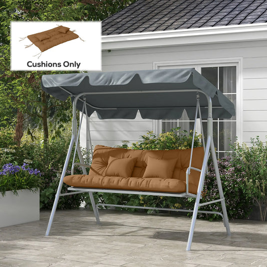 4-Piece Patio Chair Cushion Set, Back and Seat Pillows, Tan Patio Chair Cushions Tan at Gallery Canada