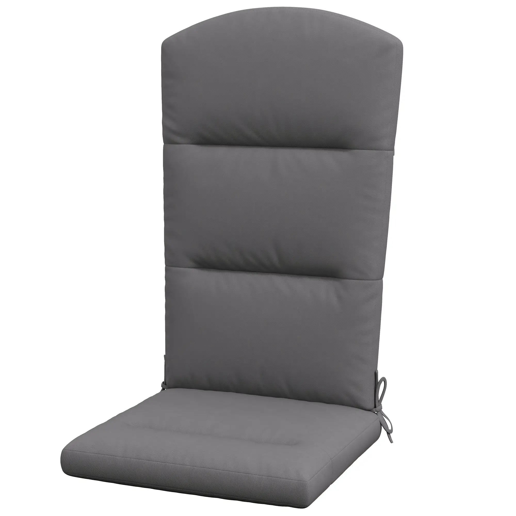 Adirondack Chair Cushion, Replacement with Back and Ties, Grey Patio Chair Cushions Grey at Gallery Canada