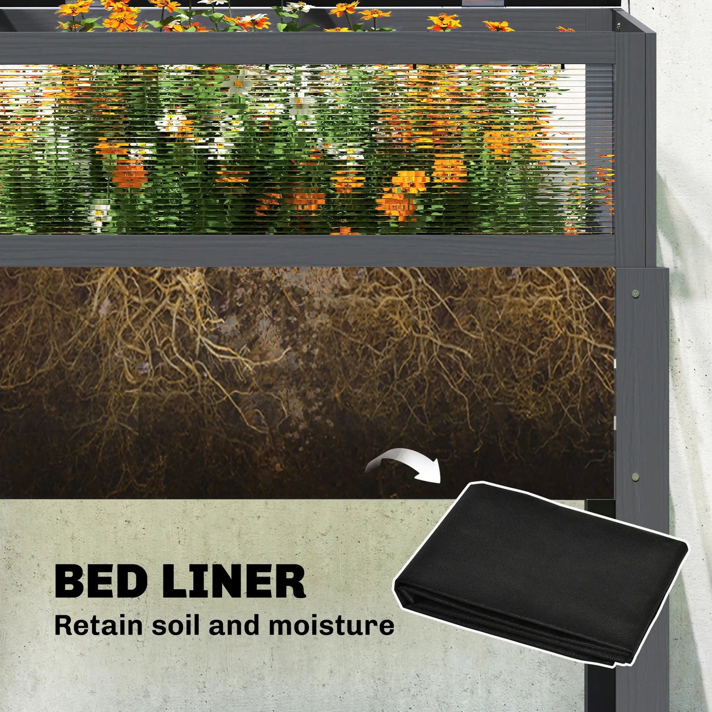 Raised Garden Bed With Greenhouse Top, Wooden Elevated Planter, Grey Elevated Garden Beds at Gallery Canada