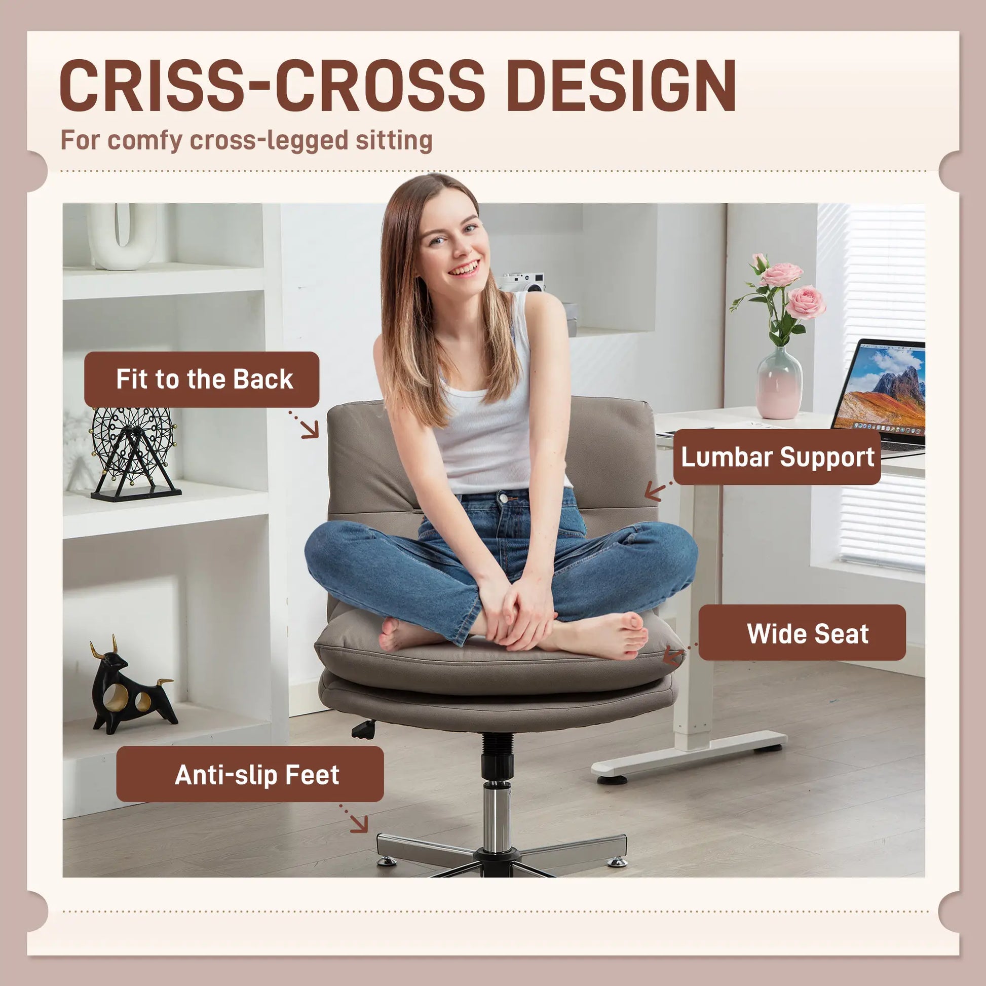 Armless Office Chair, Adjustable Height, Tilt Function, Grey Task Chairs at Gallery Canada