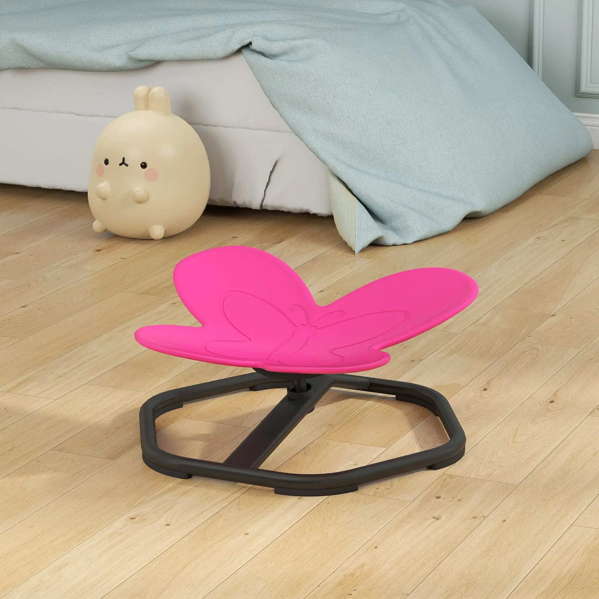 Butterfly Kids Swivel Chair, Non-Slip Sensory Chair, Pink Kids Chairs & Seating at Gallery Canada