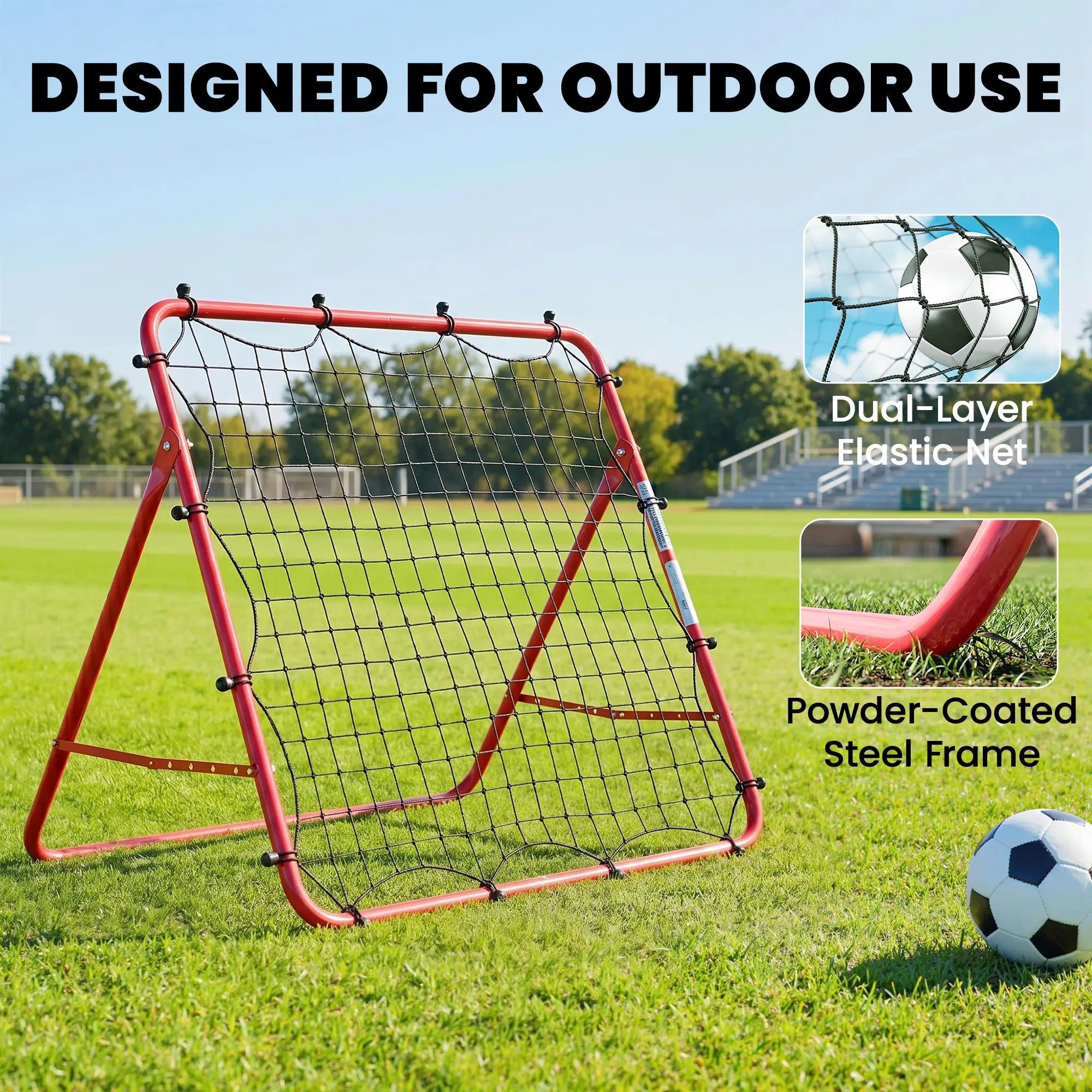 Soccer Rebounder Net, 3.5 x 3ft Easy Setup Bounce Back Net with 5 Adjustable Angles Soccer at Gallery Canada