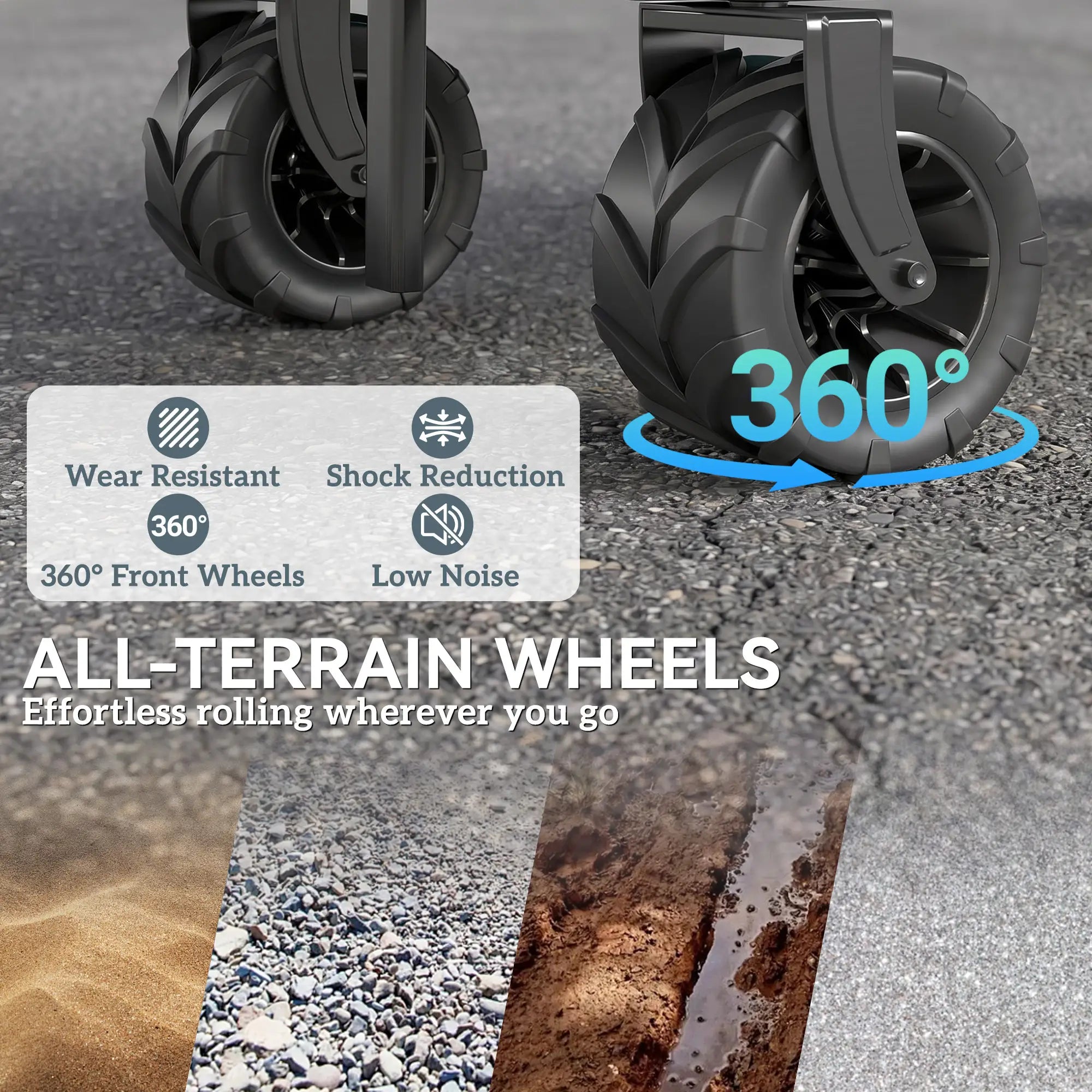 Folding Camping Trailer, Outdoor Pull Along, Anti-Slip Wheel, Dark Grey Bike Cargo Trailers at Gallery Canada