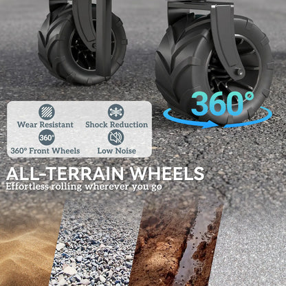 Folding Camping Trailer, Outdoor Pull Along, Anti-Slip Wheel, Dark Grey Bike Cargo Trailers at Gallery Canada