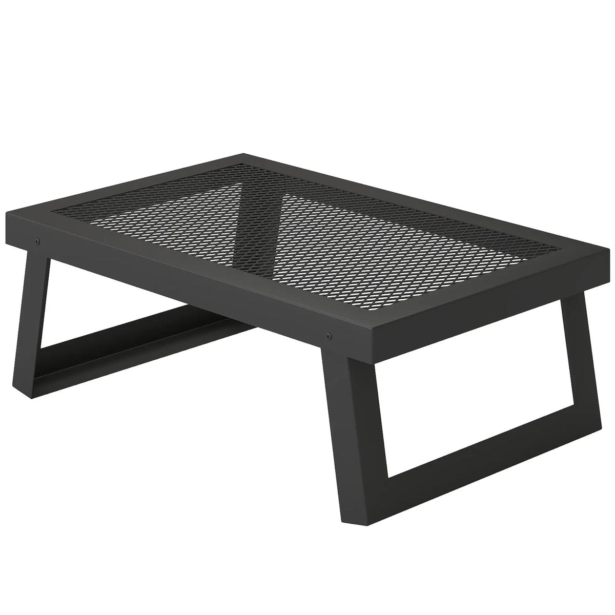 22" x 12" Folding Campfire Grill, Heavy Duty Carbon Steel, Black Charcoal BBQ Grils Black at Gallery Canada