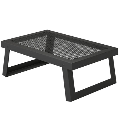 22" x 12" Folding Campfire Grill, Heavy Duty Carbon Steel, Black Charcoal BBQ Grils Black at Gallery Canada