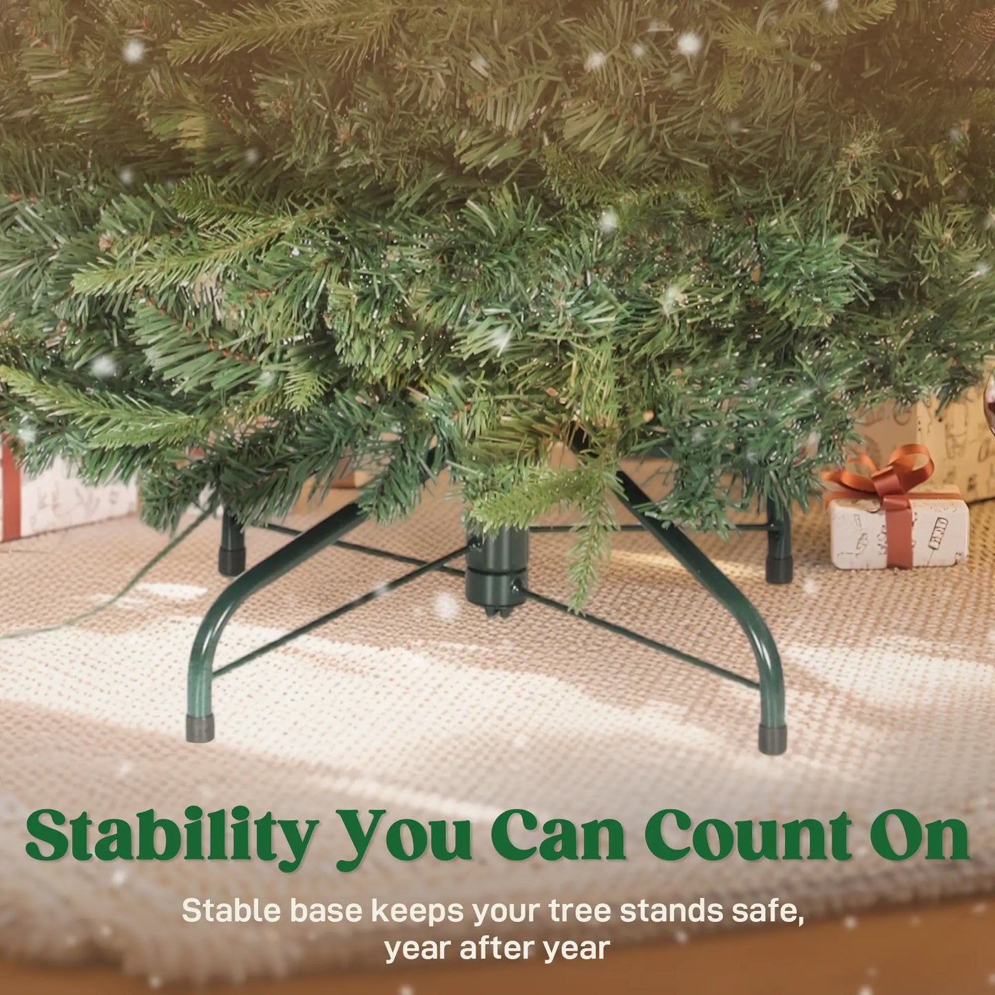 6 ft Prelit Pop Up Christmas Tree, Collapsible Artificial with Metal Stand, Green Pre Lit Christmas Trees at Gallery Canada
