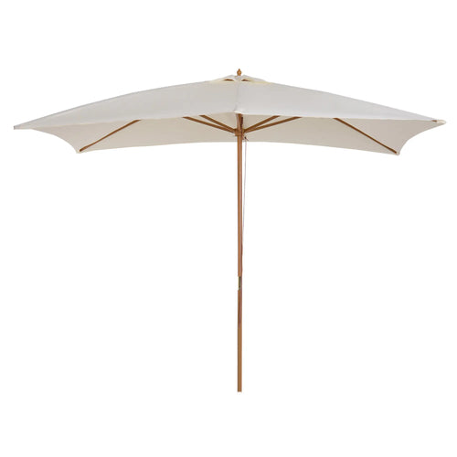 Patio Sun Umbrella, Rectangle, Cream White