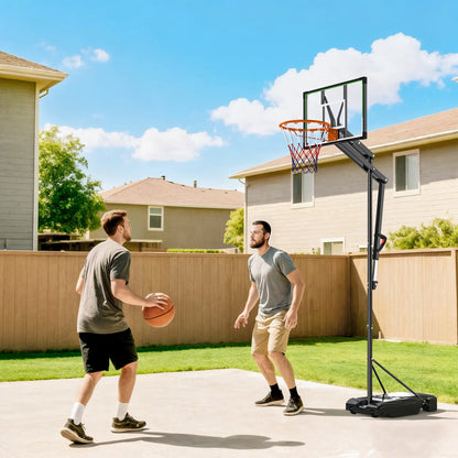 Adjustable Basketball Hoop, 4.1-8.5ft, 33" Shatterproof Board, 18" Rim Basketball at Gallery Canada