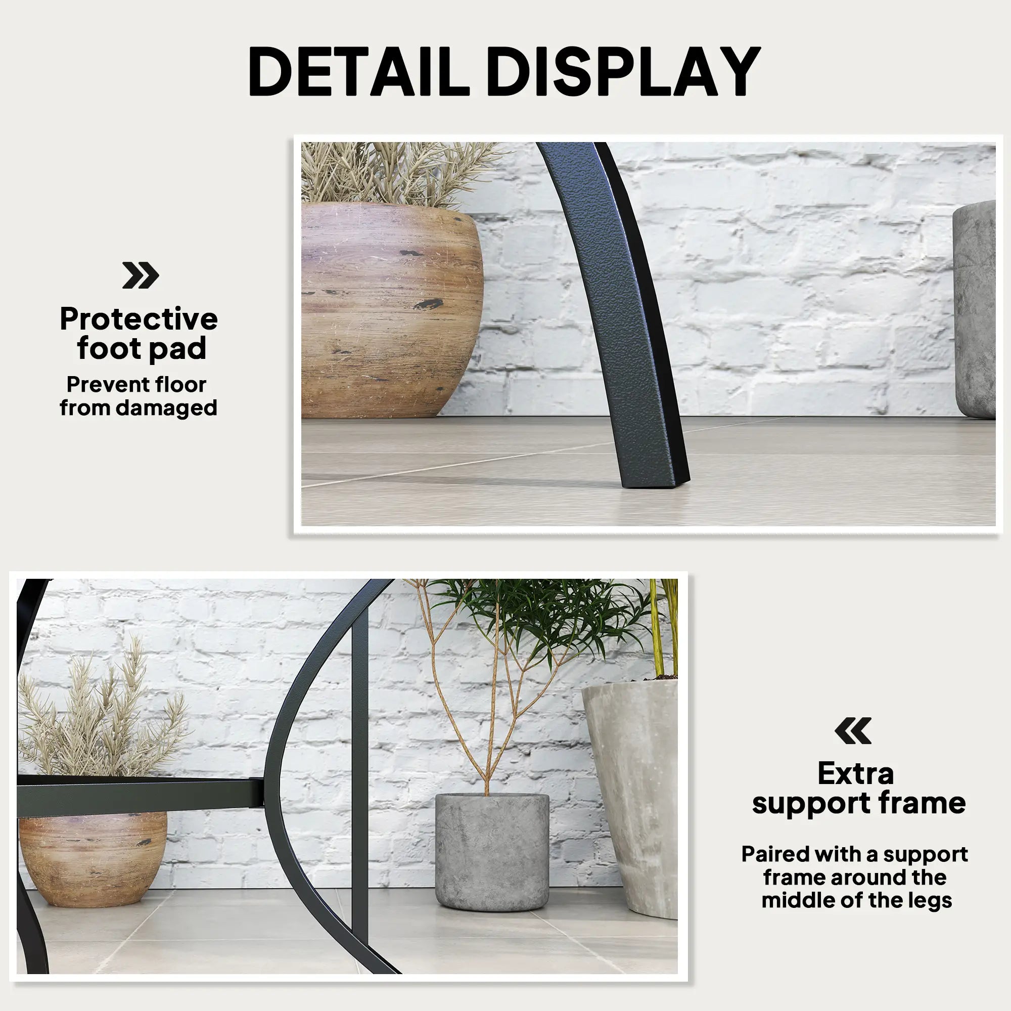 Outdoor Dining Table for Four, Square Garden Table with Slatted Metal Top, Black Patio Dinning Tables at Gallery Canada