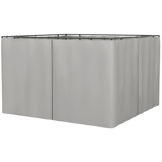 10' x 10' Gazebo Sidewall Set, 4 Panels, Light Grey Gazebo Sidewalls Light Grey at Gallery Canada