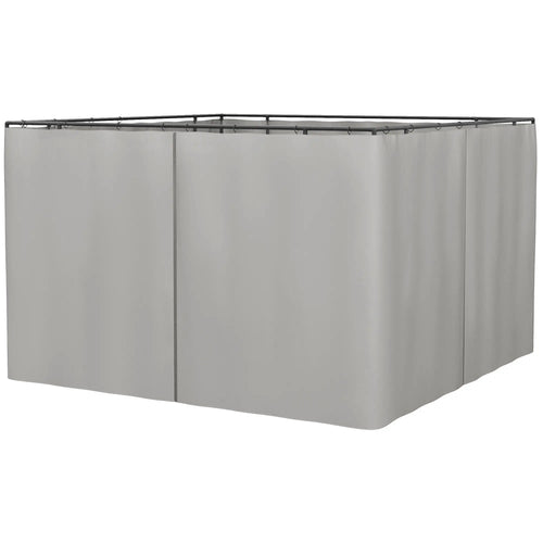 10' x 10' Gazebo Sidewall Set, 4 Panels, Light Grey