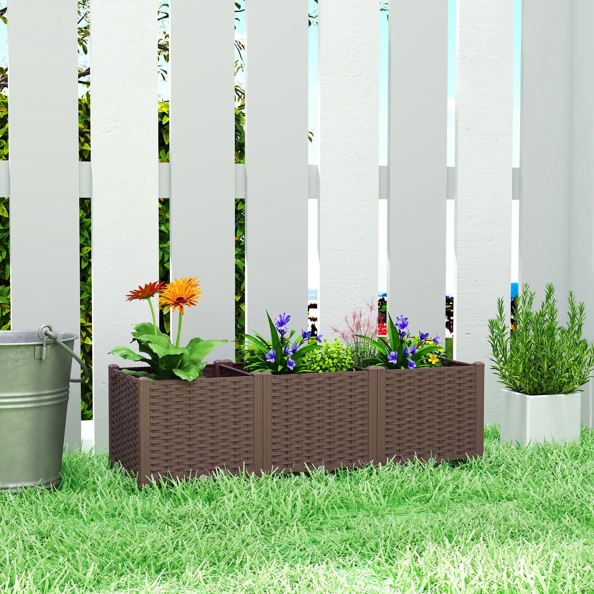 Plastic Raised Garden Bed With Legs, Self Watering Elevated Planter Boxes Raised Garden Beds at Gallery Canada