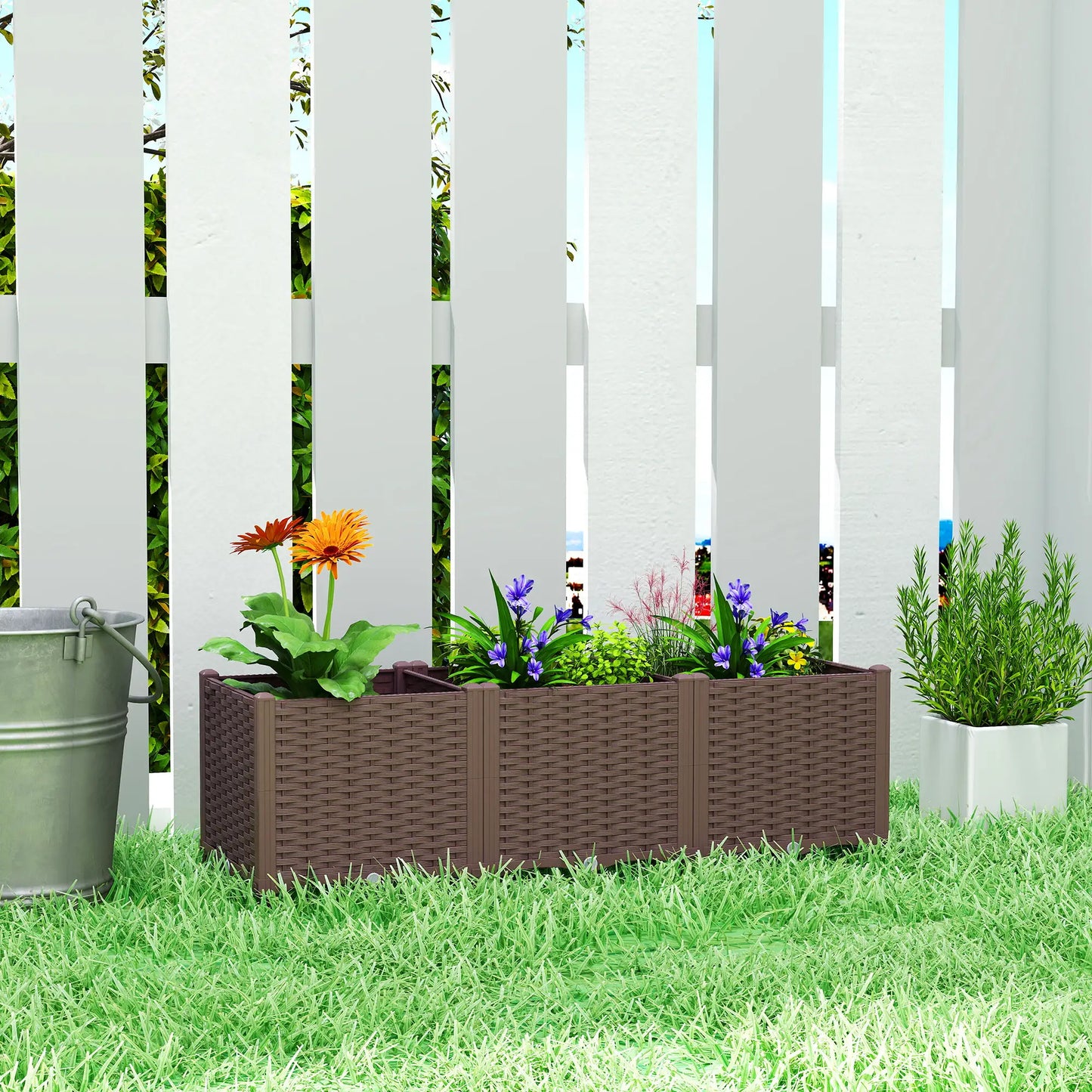 Plastic Raised Garden Bed With Legs, Self Watering Elevated Planter Boxes Raised Garden Beds at Gallery Canada