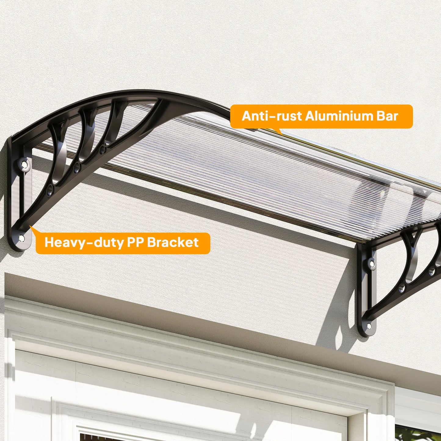 Polycarbonate Window Awning Canopy, 30" x 50", White Door Awnings at Gallery Canada