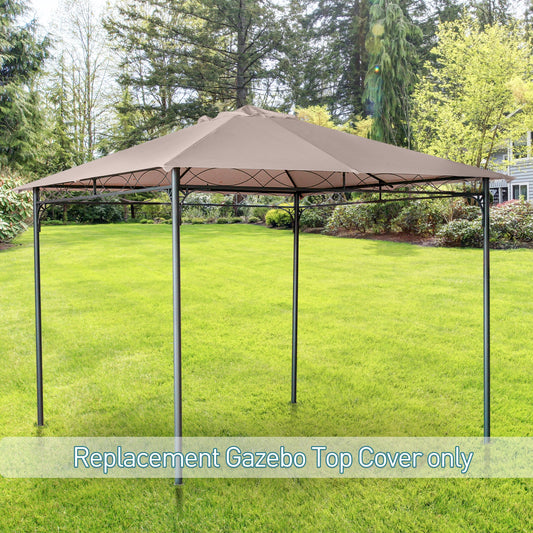 9.8' x 9.7' Square Gazebo Canopy Replacement UV Protected Top Cover Sun Shade Beige - Gallery Canada