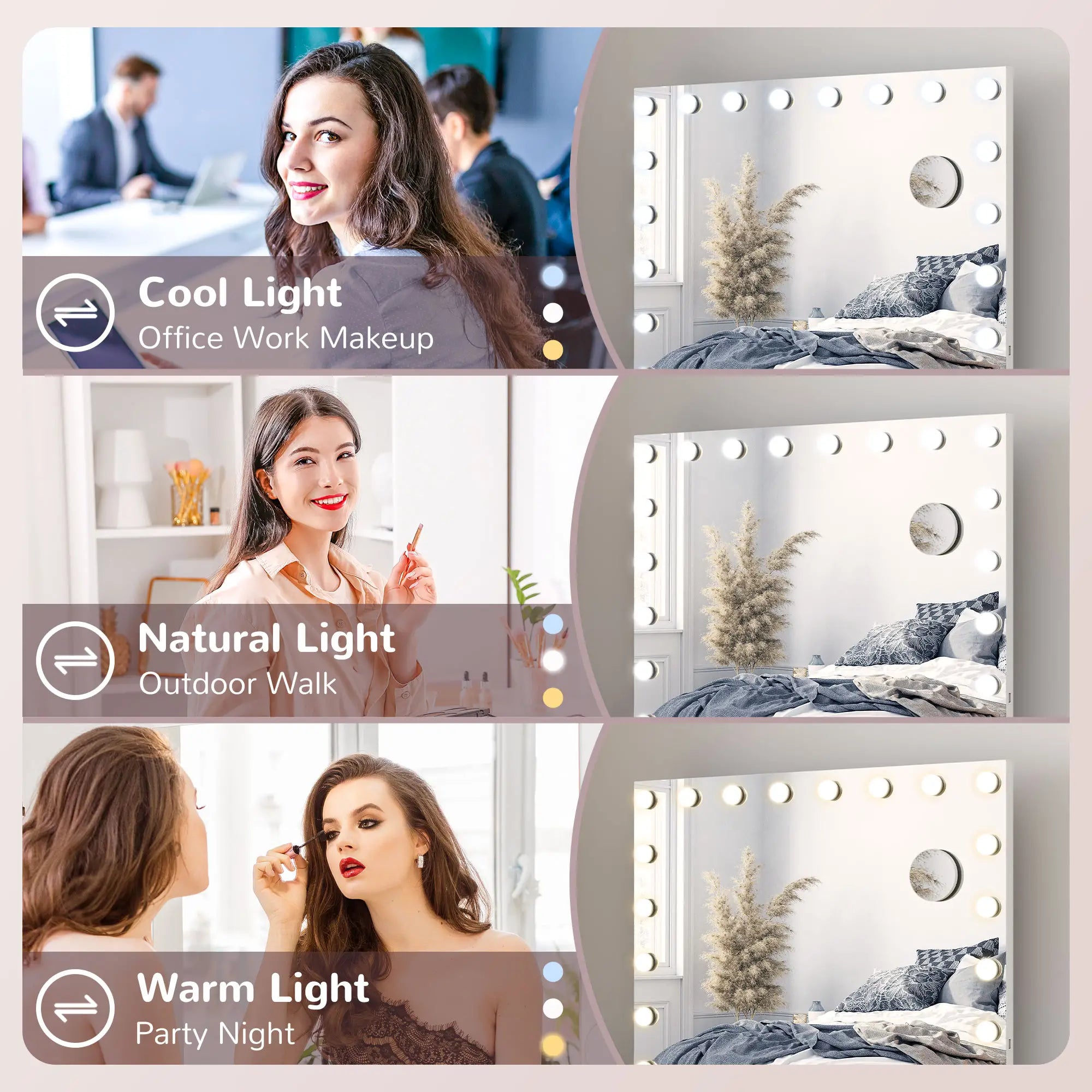 Hollywood Vanity Mirror With Lights, 31.5