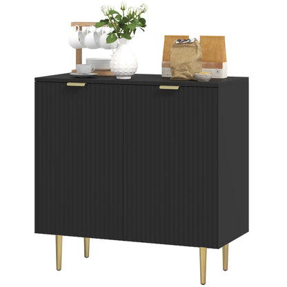Modern Kitchen Storage Cabinet, Adjustable Shelves, Metal Legs, Black Bar Cabinets Black at Gallery Canada