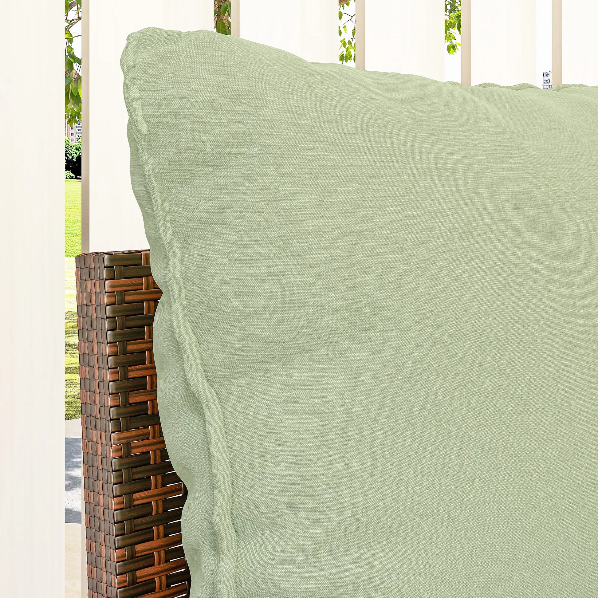4-Piece Seat Cushion Pillows, Patio Chair Cushions Set, Indoor Outdoor, Green Patio Chair Cushions at Gallery Canada