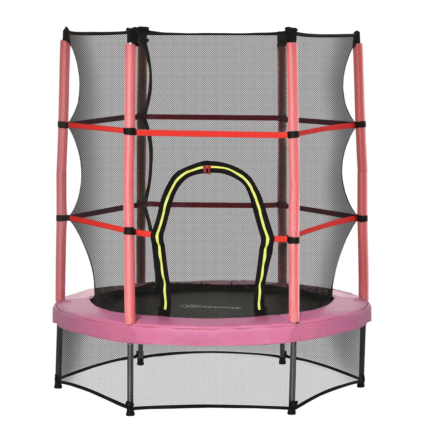 55" Kids Trampoline with Enclosure Net, Indoor/Outdoor, Pink Trampolines at Gallery Canada