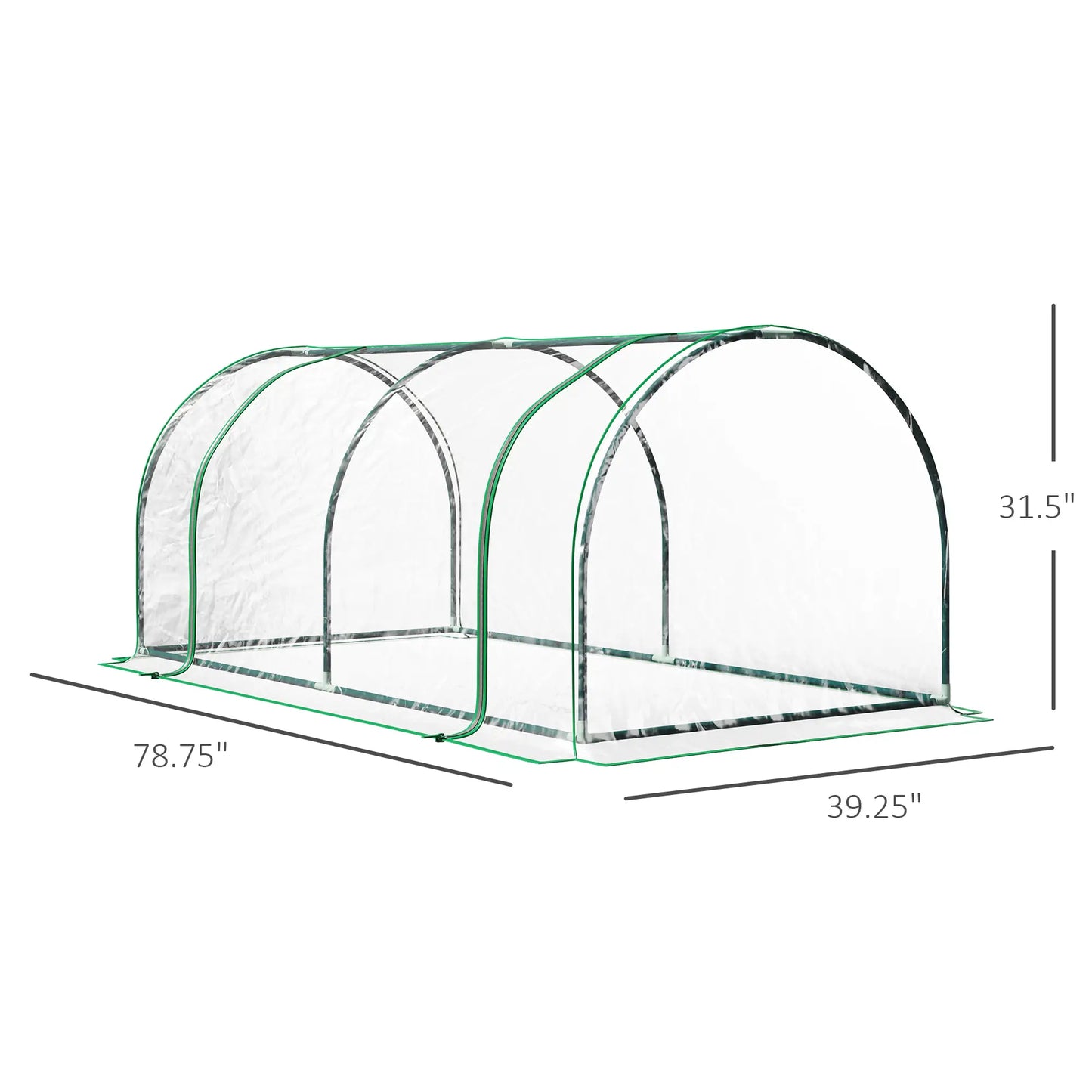 6' x 3' x 2.6' Mini Greenhouse, Portable, Zippered Doors, Clear Mini Greenhouses at Gallery Canada