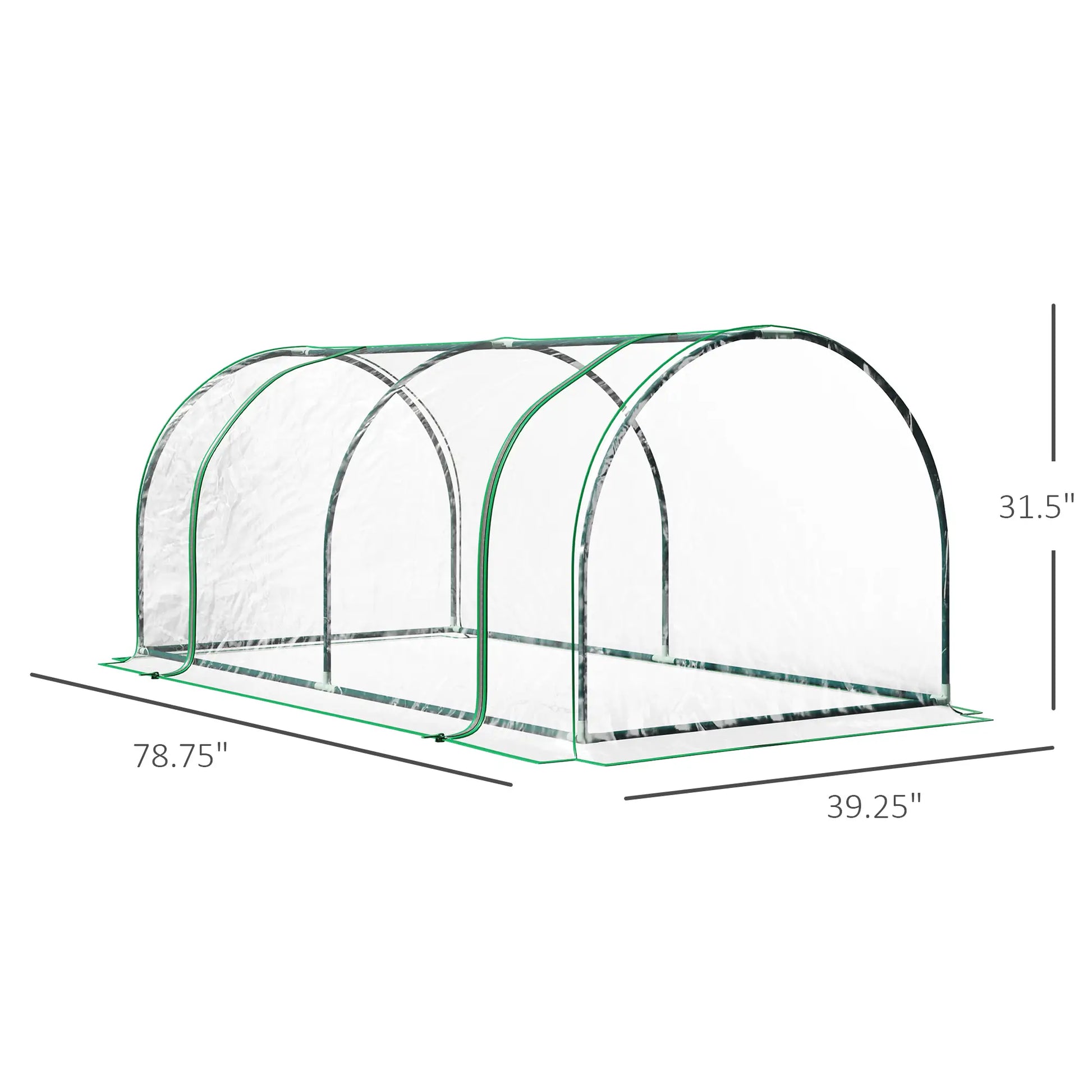 6' x 3' x 2.6' Mini Greenhouse, Portable, Zippered Doors, Clear Mini Greenhouses at Gallery Canada