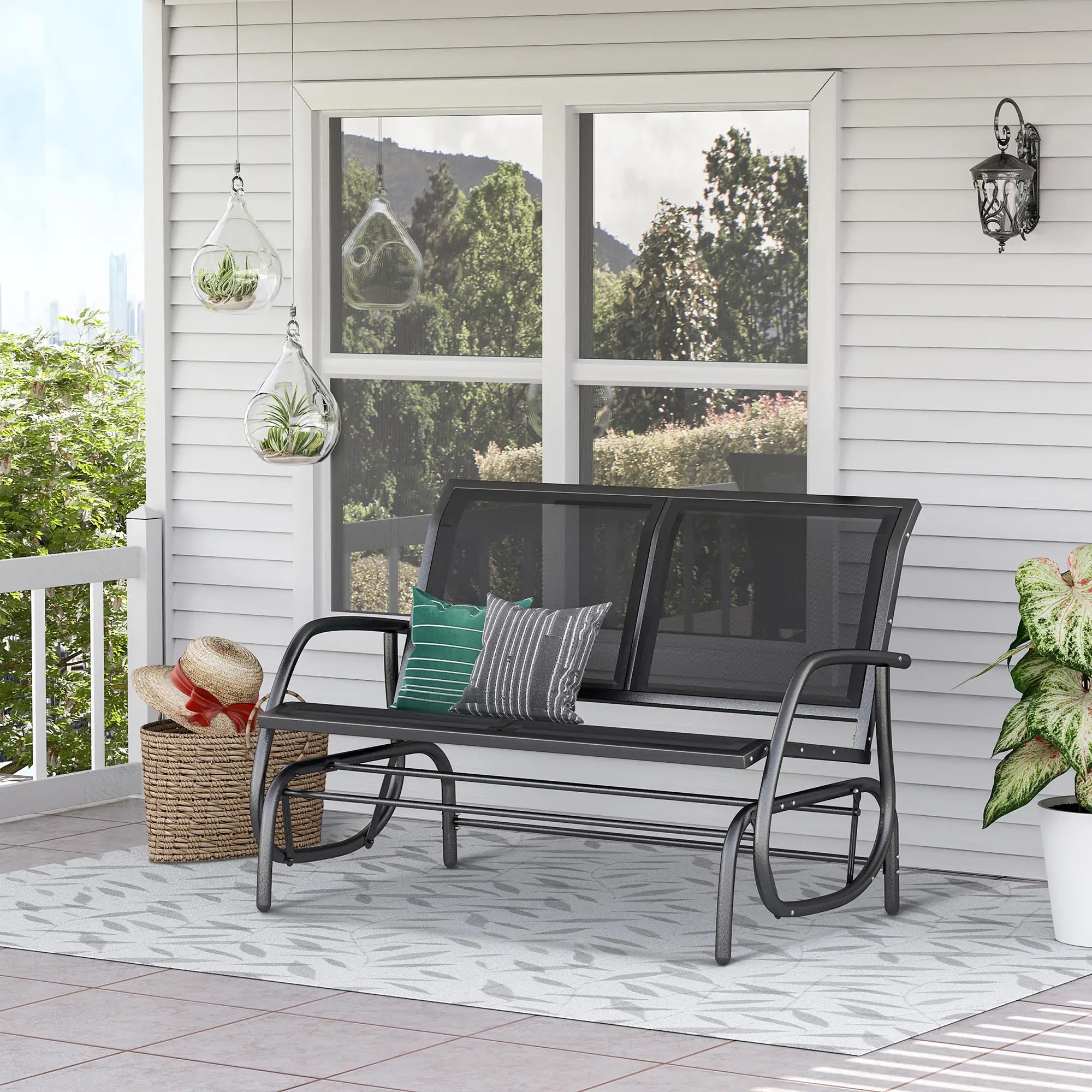 Outdoor Patio Glider Bench, Heavy-Duty Steel Frame Outdoor Gliders at Gallery Canada