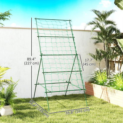 Adjustable A-Frame Garden Trellis, 20 Metal Clips, 4 Net Straps Plant Stands at Gallery Canada