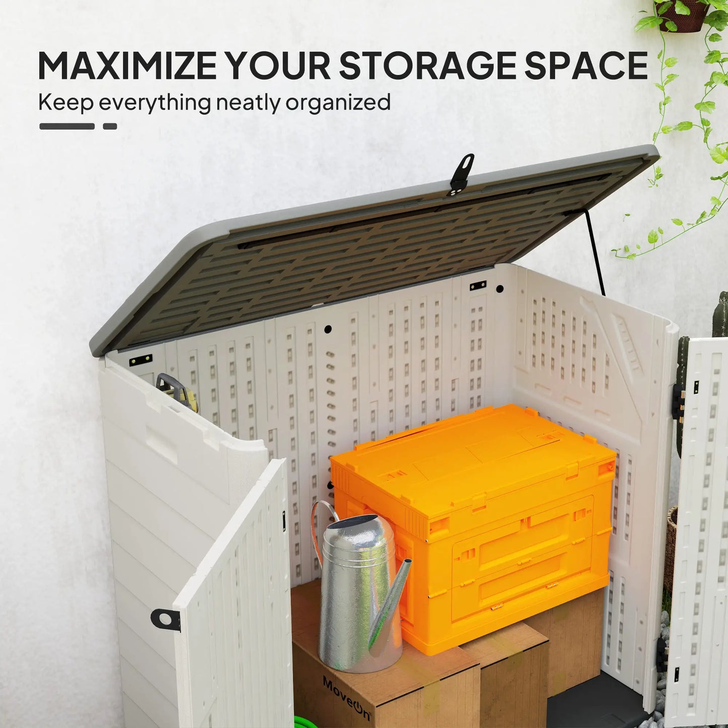 185 Gallon Outdoor Storage Cabinet, Openable Top, Lockable Doors Sheds at Gallery Canada