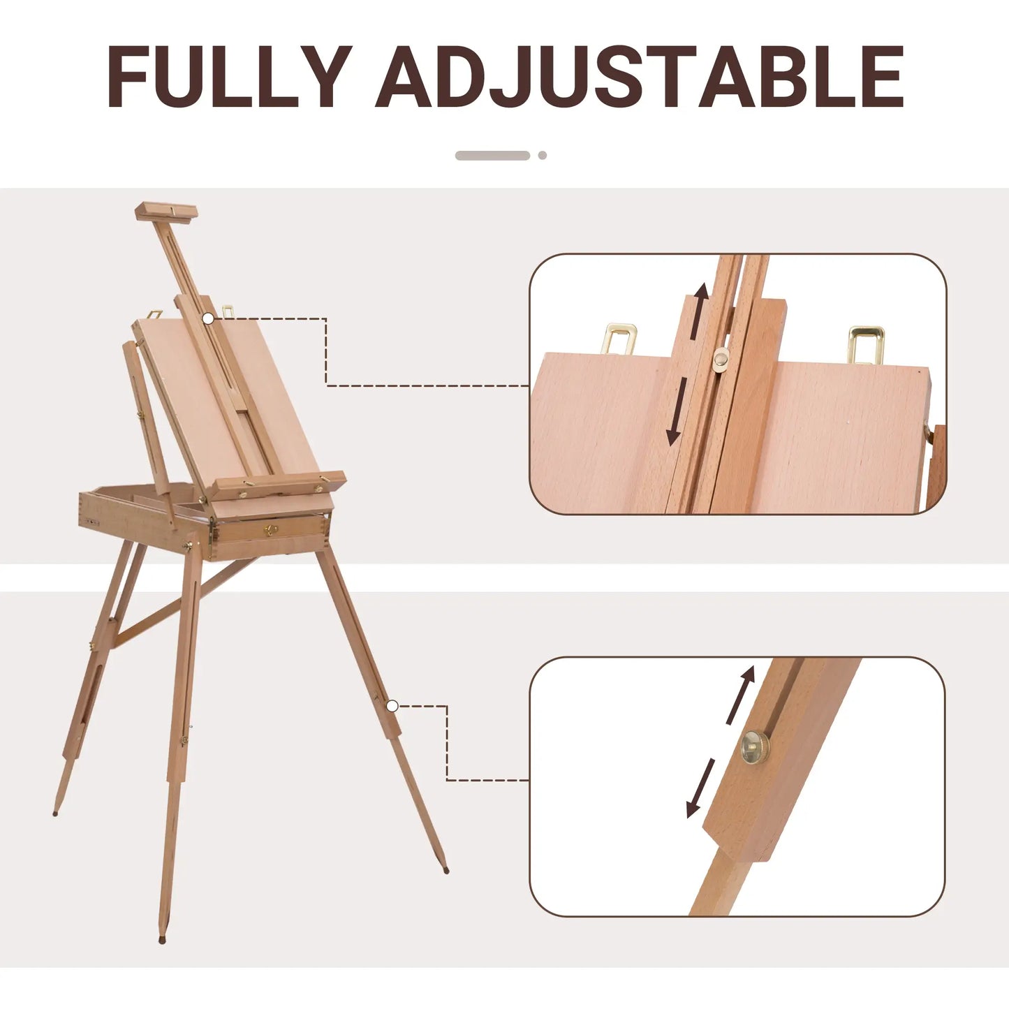 Folding Wood French Artists Easel, Portable Painters Tripod, Sketch Craft Dress Form & Mannequins at Gallery Canada