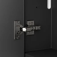 30 x 24 Inch Bathroom Medicine Cabinet, Mirror, Shelves, Black