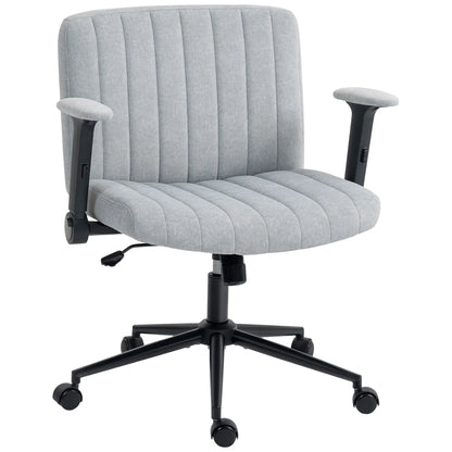 Criss Cross Chair with Flip-Up Armrests, Wheels, Adjustable Height, Tilting, Grey Task Chairs at Gallery Canada