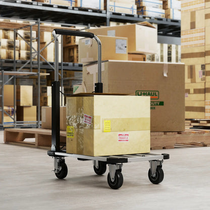 330 lbs Heavy Duty Hand Truck, Folding Trolley, Dolly, Silver and Black Folding Hand Trucks at Gallery Canada