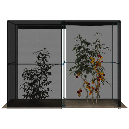 94.5''x47.25''x72.75'' Heavy Duty Greenhouse, Roll-Up Zipper Doors, Black Walk In Greenhouses at Gallery Canada