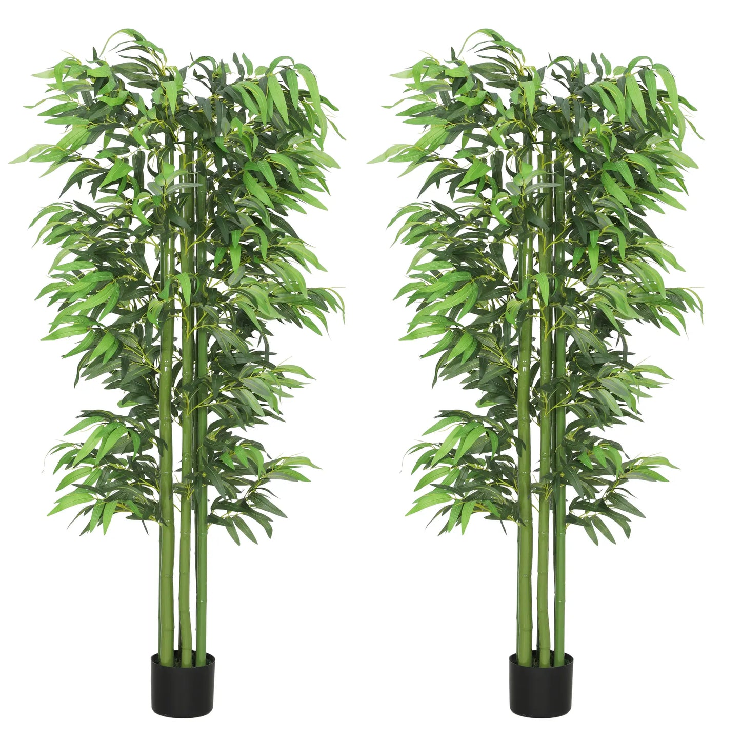 6FT Artificial Bamboo Trees Set of 2, Fake Plants with Nursery Pot Artificial Trees at Gallery Canada
