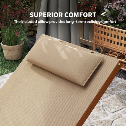 Wood Chaise Lounge Chair, Recliner, Outdoor Patio, Teak, Light Khaki Lounger Chairs at Gallery Canada