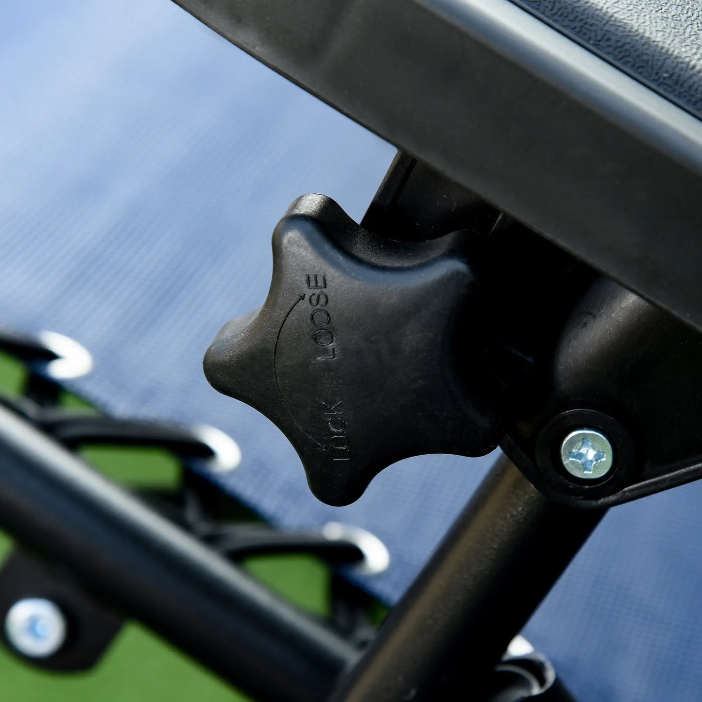 Foldable Lounge Chair with Canopy, Outdoor Zero Gravity Chair, Side Tray, Cup Holder, Blue Outdoor Chaise Lounges at Gallery Canada