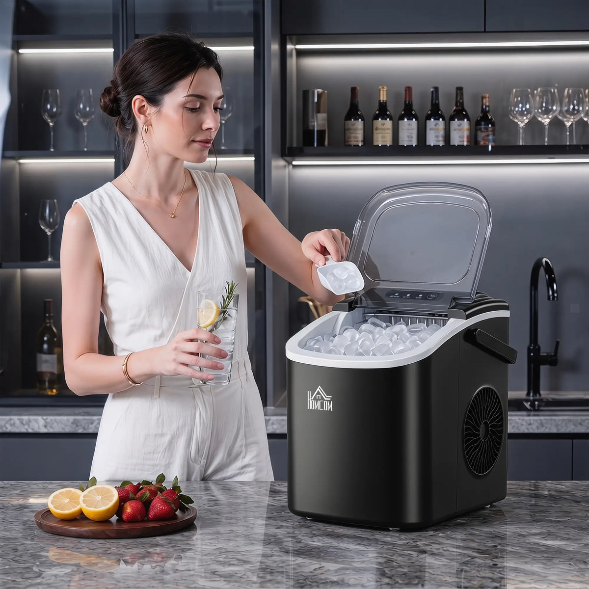 Portable Ice Maker, Self Cleaning, 26lbs/24Hrs, Black Small Kitchen Appliances at Gallery Canada