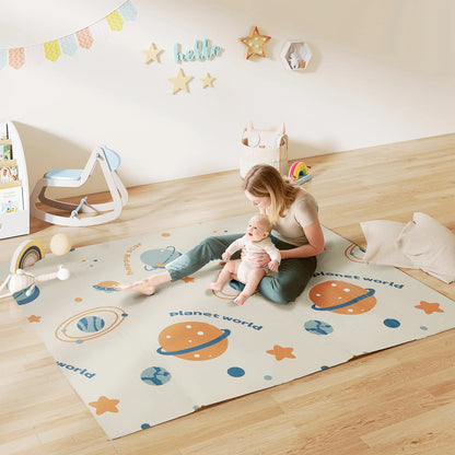 Double Sided Baby Play Mat, Reversible Waterproof, Astronaut Planet Theme Kids Gym & Playmats at Gallery Canada