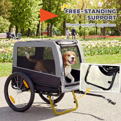 Dog Bike Trailer, Pet Cart Carrier, Large Wheels, 2 Doors Dog Bike Trailers & Strollers at Gallery Canada