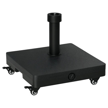 Square Parasol Base, Portable Umbrella Stand, Φ0.75'', Φ1.5'' Poles, Black Umbrella Bases Black at Gallery Canada