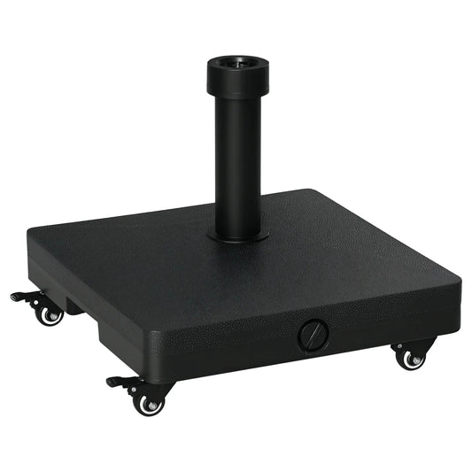 Square Parasol Base, Portable Umbrella Stand, Φ0.75'', Φ1.5'' Poles, Black Umbrella Bases Black at Gallery Canada