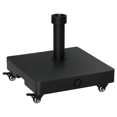 Square Parasol Base, Portable Umbrella Stand, Φ0.75'', Φ1.5'' Poles, Black