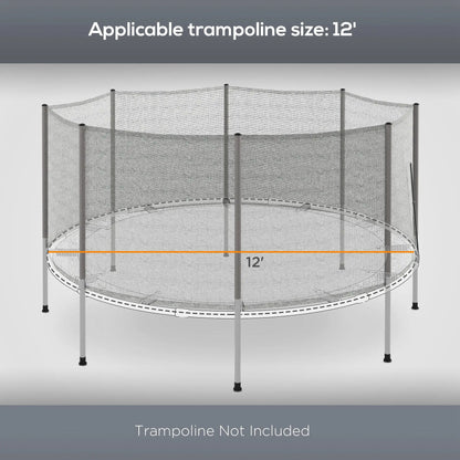 2FT Trampoline Net Enclosure, 8 Poles, Grey Trampolines at Gallery Canada