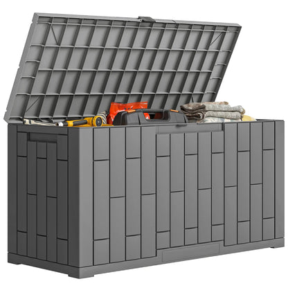 60 Gallon Resin Deck Box, Lockable Outdoor Storage, Splash And UV Resistant Patio Storage Boxes at Gallery Canada