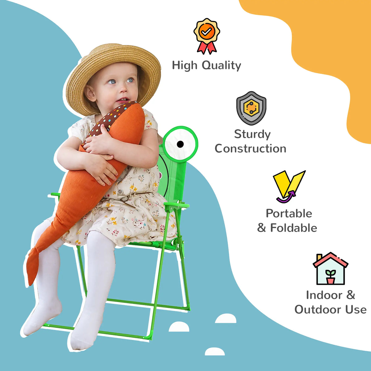 Kids Folding Picnic Table Set, Outdoor Garden, Green Kids Outdoor Furniture at Gallery Canada